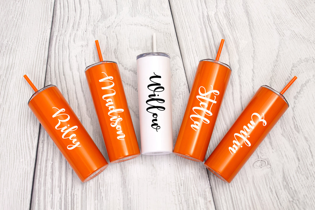 Bachelorette Custom Skinny Metallic Tumblers