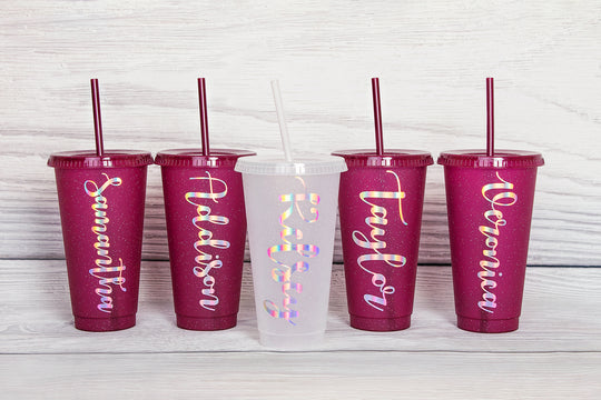 Customized Bridesmaids Plastic Tumblers