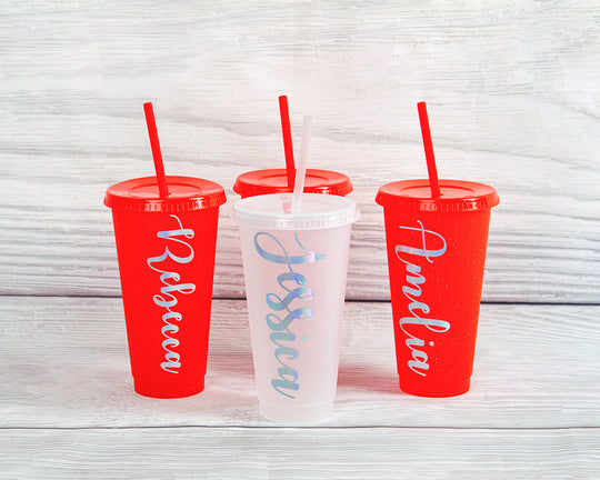 Customized Bridesmaids Plastic Tumblers