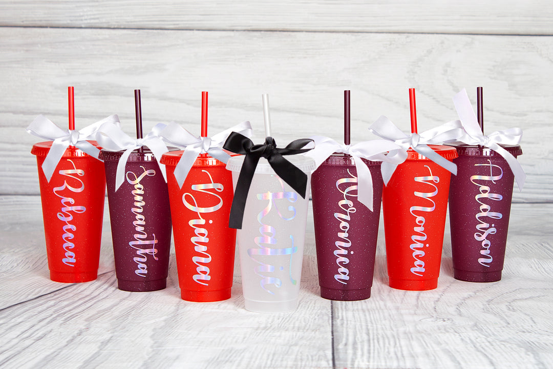 Customized Bridesmaids Plastic Tumblers