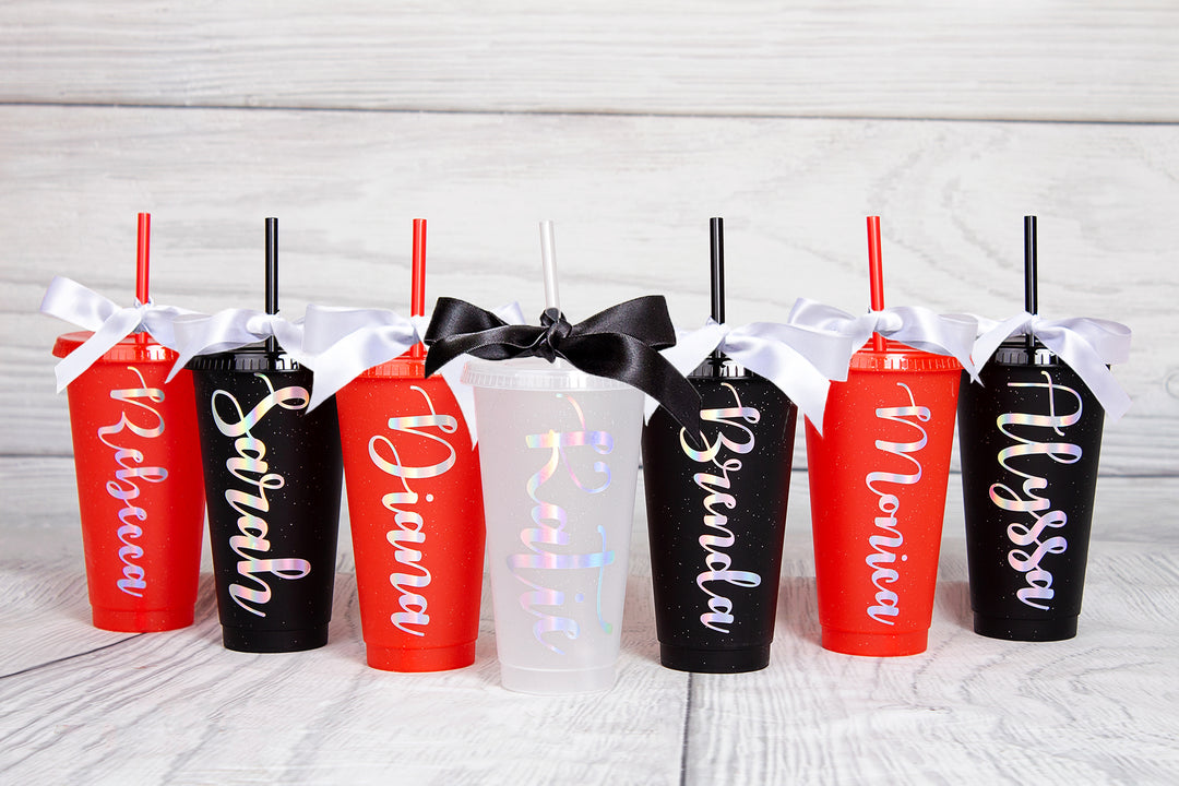 Customized Bridesmaids Plastic Tumblers