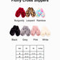 Mrs Pearls Fluffy Cross Slippers