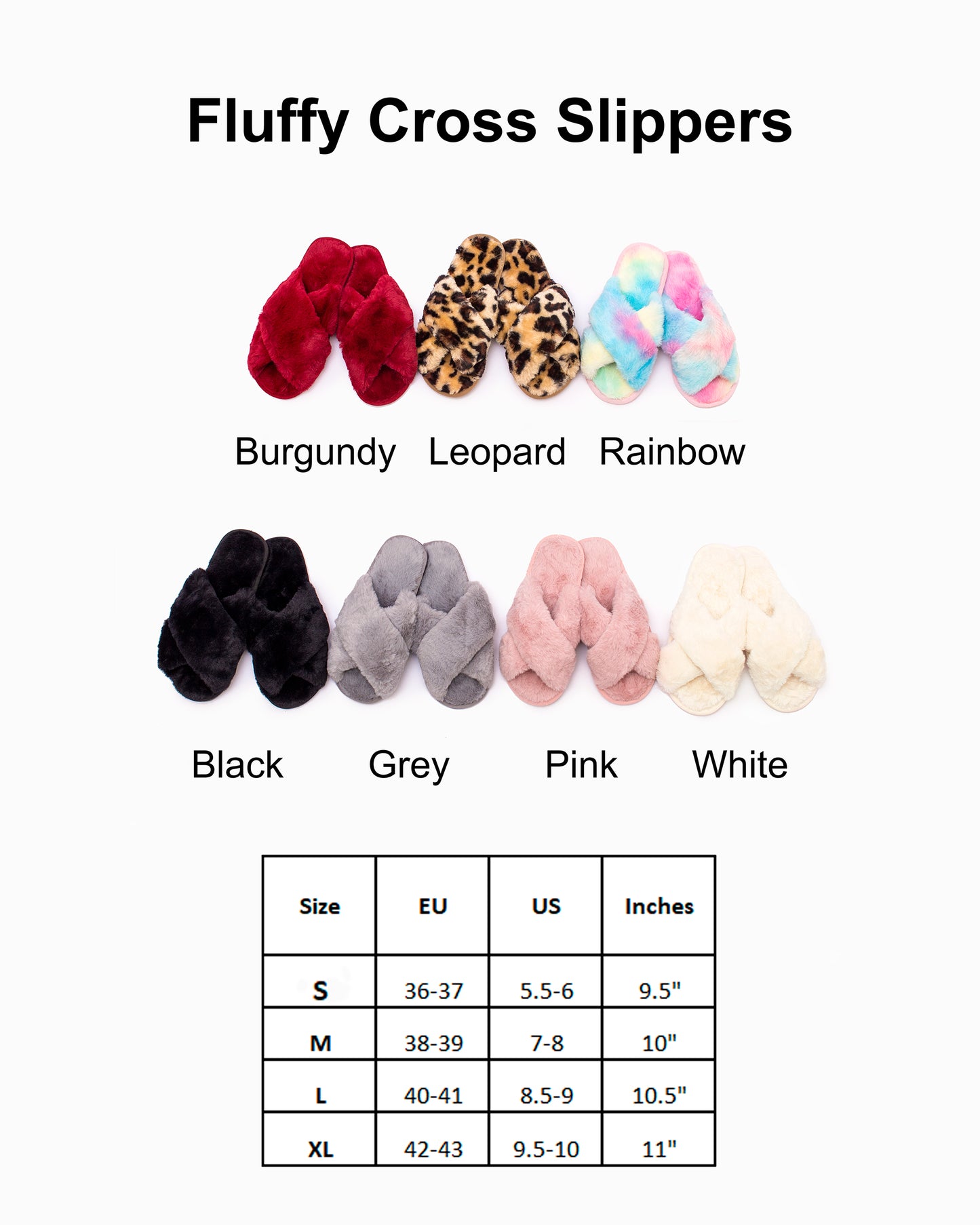 Mrs Pearls Fluffy Cross Slippers