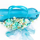 Bridal Straw Bag and Matching Hat with Flowers