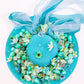 Bridal Straw Bag and Matching Hat with Flowers