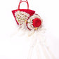 Bridal Straw Bag and Matching Hat with Flowers