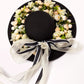 Floral Set Straw Bag and Hat for Bride Style 1