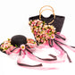 Floral Set Straw Bag and Hat for Bride Style 1