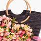 Floral Set Straw Bag and Hat for Bride Style 1