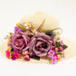 Bride Sun Hat and Straw Bag with Flowers- Small