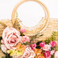 Bridal Set Floral Sun Hat with Beach Bag Style-3