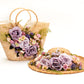 Bridal Set Floral Sun Hat with Beach Bag Style-3