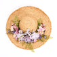 Bridal Set Floral Sun Hat with Beach Bag Style-3