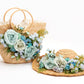 Bridal Set Floral Sun Hat with Beach Bag Style-3