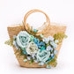 Bridal Set Floral Sun Hat with Beach Bag Style-3