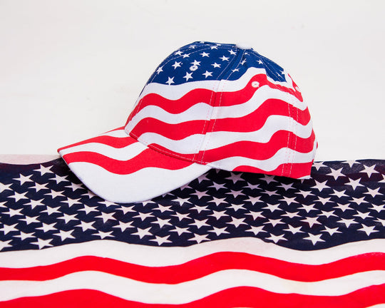 American USA Flag Hat Cap July 4th USA Independence Day Stars & Stripes