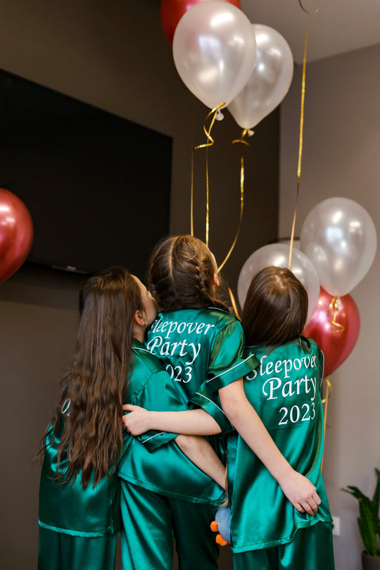 Party Matching Personalized Satin Pajamas for Kids