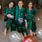 Kids Unisex Satin Customized Pajama Sets Short Sleeves + Pants