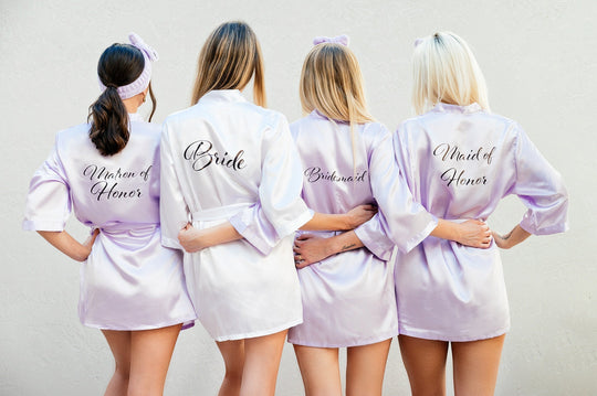 Birthday Party and Her Squad Customized Satin Robes