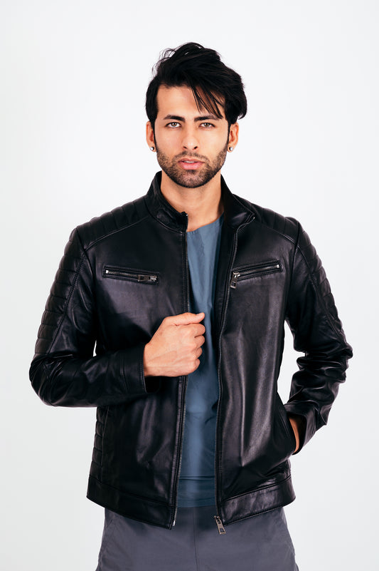 Men's Custom  Leather Faux Jackets, Groom Mr Jacket