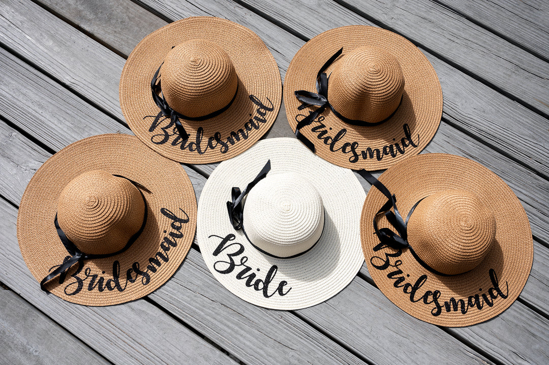 Bride Squad Pearls Hats, Custom Sun Hat with Name, Cowboy Sun Hats with Pearls, Bachelorette Hats with Names, Custom Sun Hats- adinda