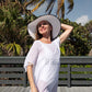 Women's Floppy Sun Hat with Pearl