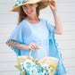 Bridal Set Floral Sun Hat with Beach Bag Style-3