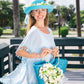 Bride Beach Floppy Sun Hat and Beach Bag- Style 2