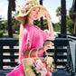 Bridal Set Floral Sun Hat with Beach Bag Style-3