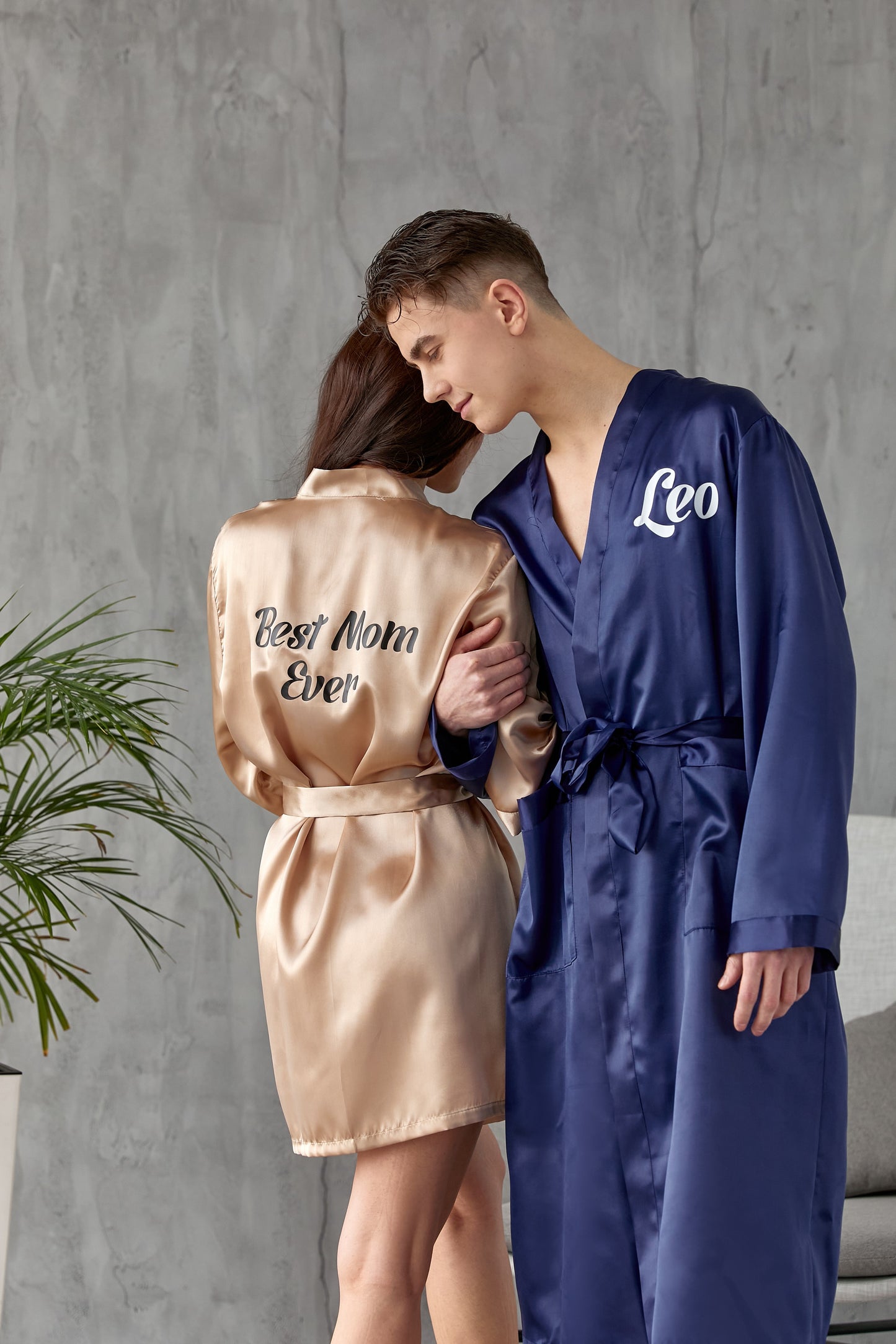 Couple Customized Satin Robes for Her and Him