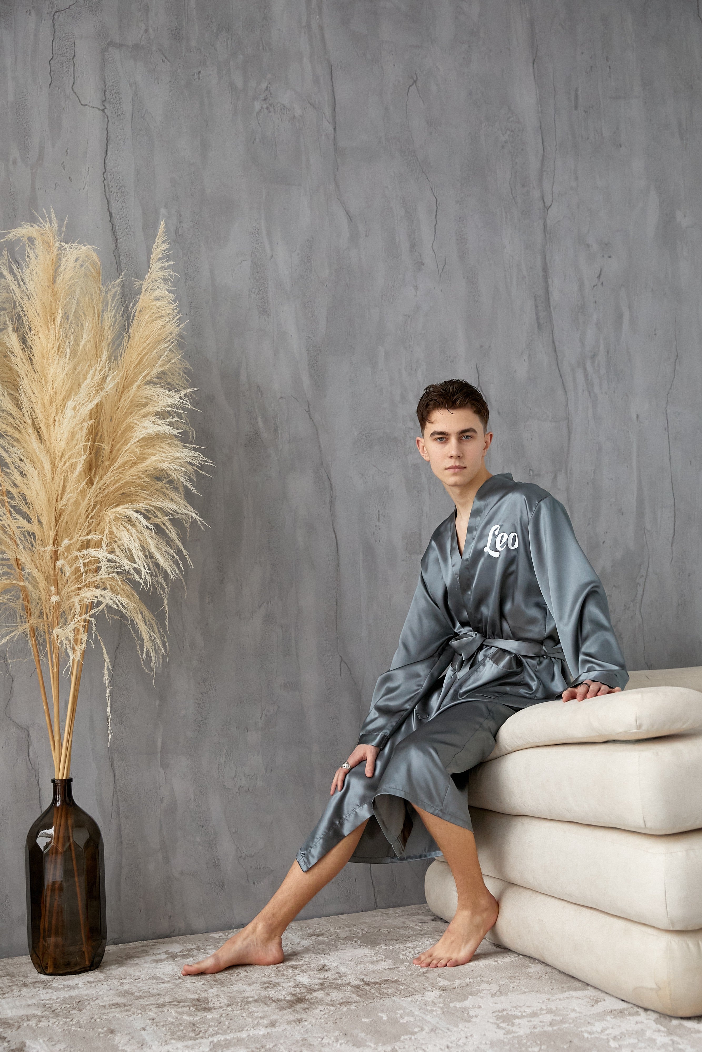 Mens silk robes on sale cheap