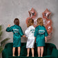 Set of 4 Flower Girl Kids Satin Robes-Script