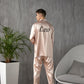 Personalized Men Satin Pajama Set - L+L