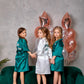 Set of 4 Flower Girl Kids Satin Robes-Script