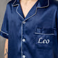 Men's Satin Pajama Set Short Sleeves + Pants