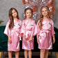 Spa Party Custom Satin Robes for Girls- Script