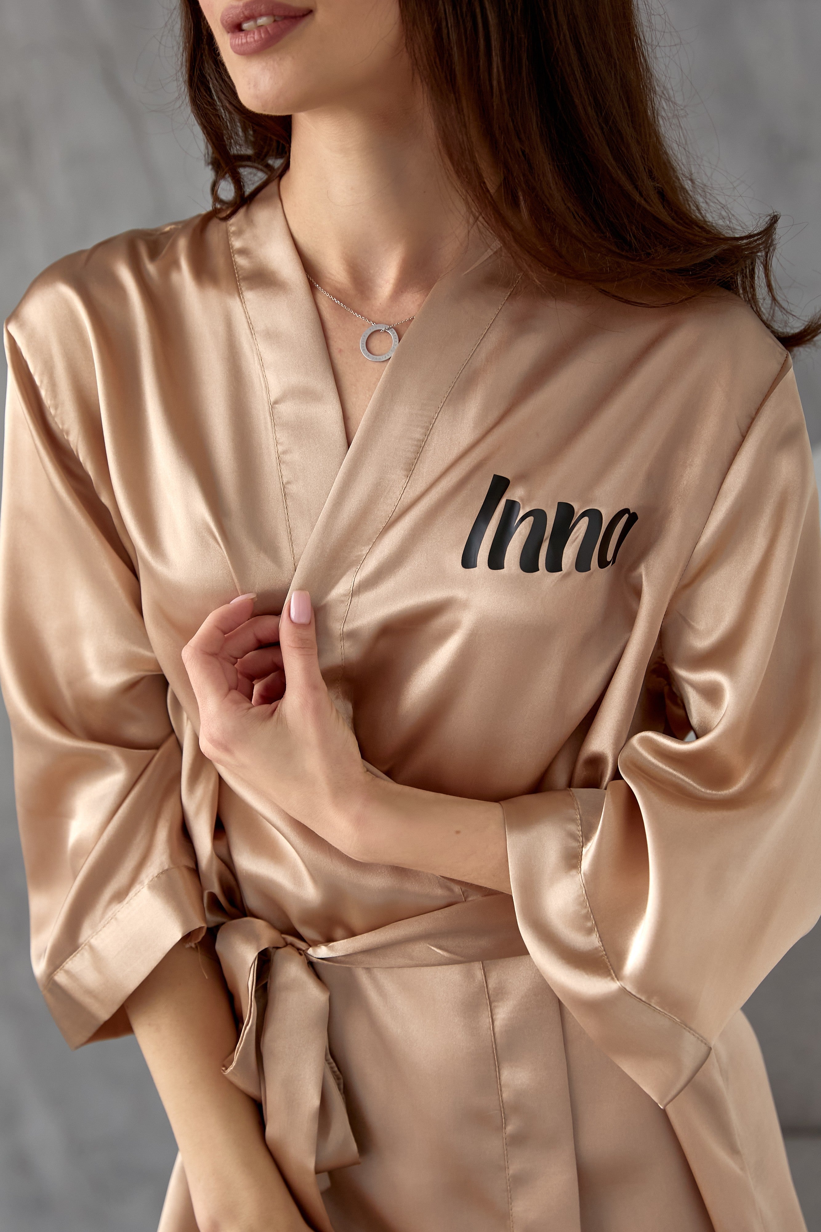 Robe en satin rose gold hot sale