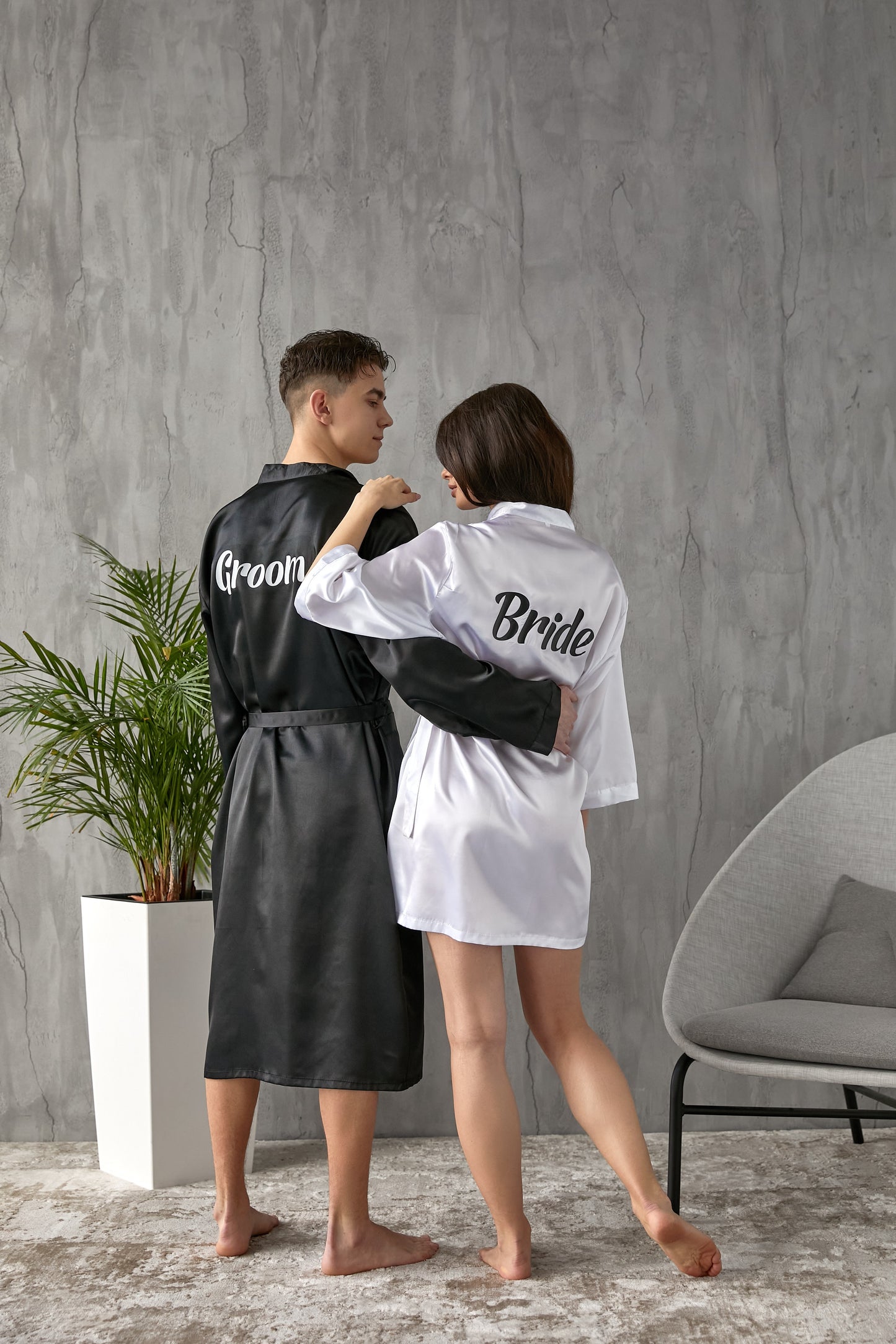 King and Queen Satin Robes