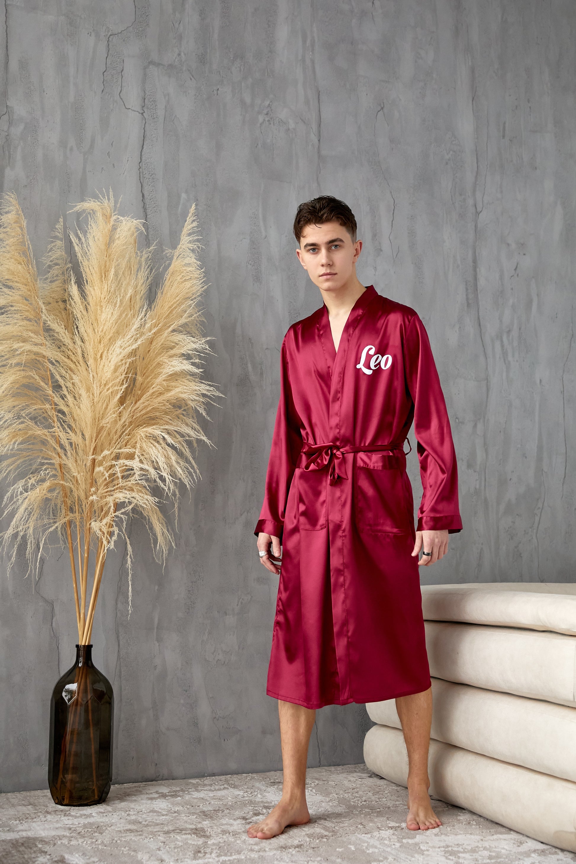 Scri Men's Custom Satin Robe