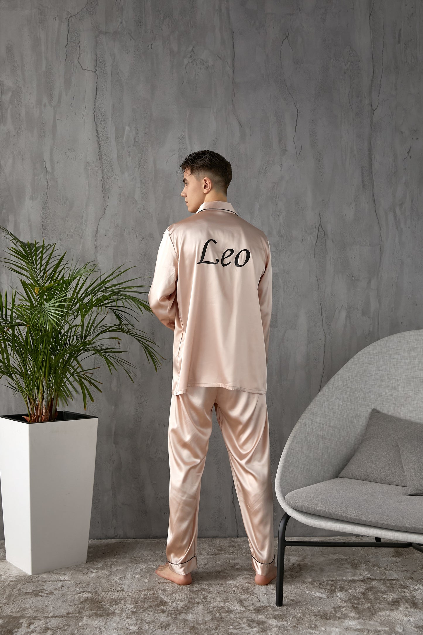 Satin Matching Pajama Sets for Couple Long Sleeves + Pants