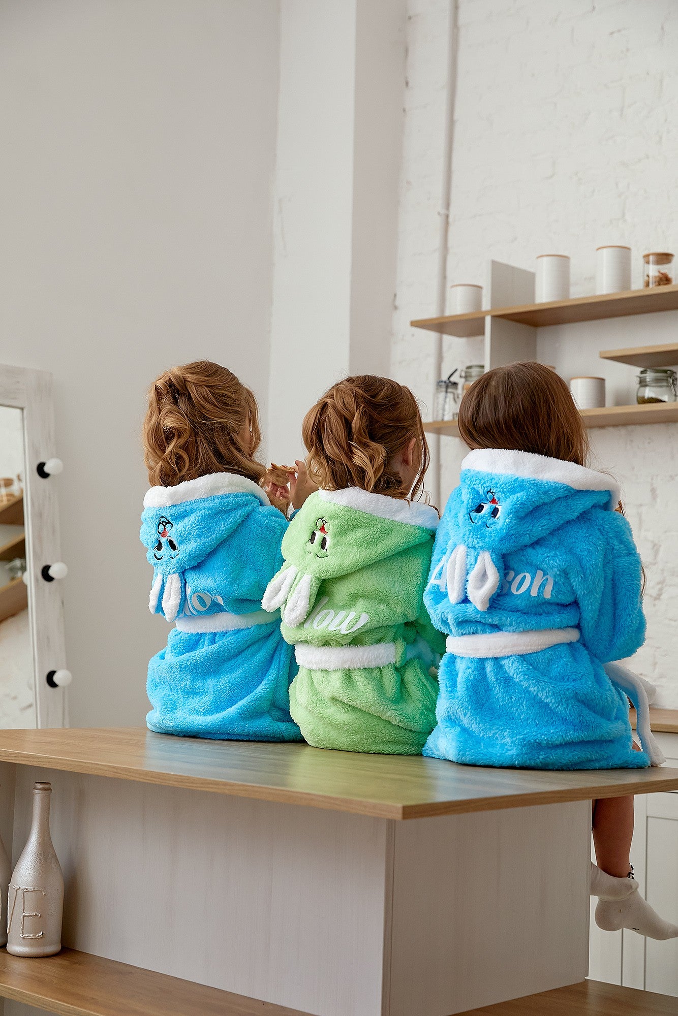 Rabbit Hooded Bathrobes for Kids
