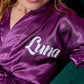 Set of 15 Flower Girl Kids Satin Robes-Script