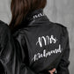 Bridal Custom faux Leather Jacket for Wedding - autumn