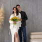 Bridal Custom faux Leather Jacket for Wedding - autumn