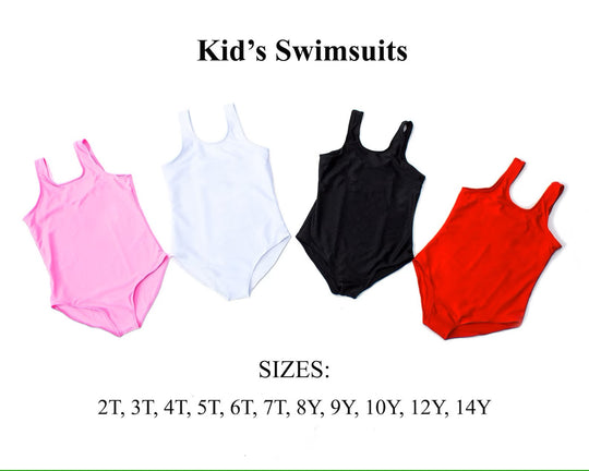 Customized One Piece Kids Swimsuits in Disney Font