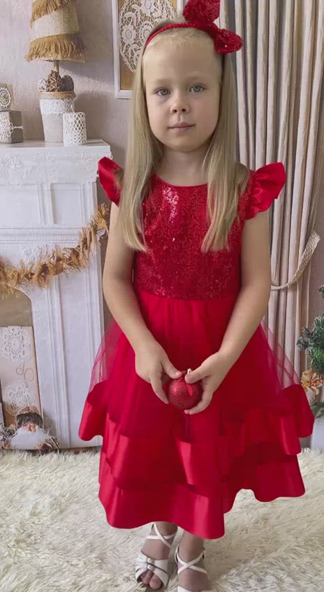 Christmas Girl Sequin Dress