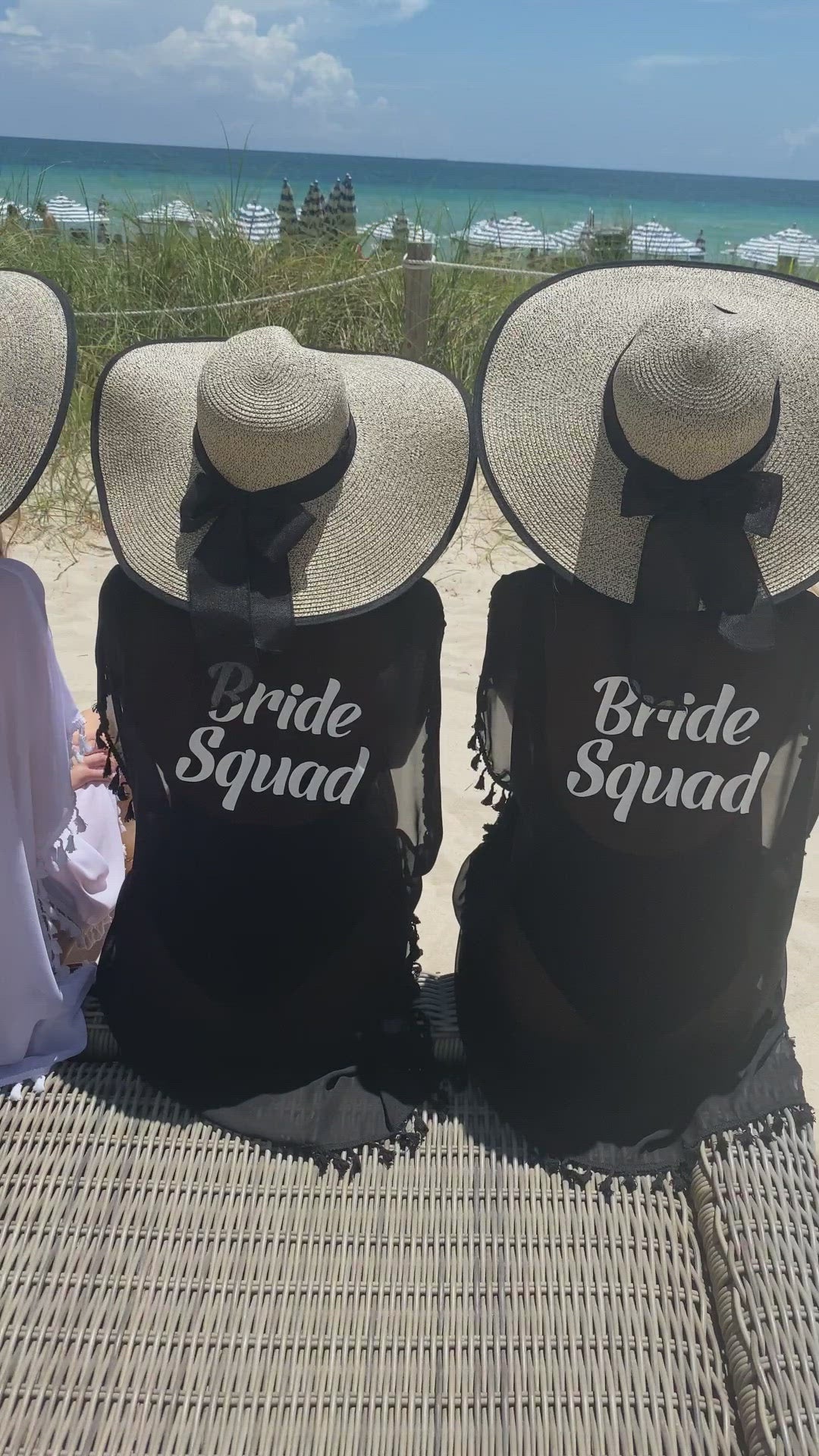 Bride Squad Custom Beach Cover Up with Tassels