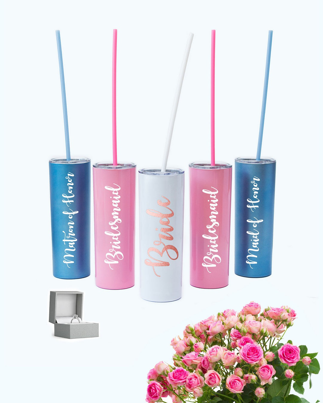 Bachelorette Custom Skinny Metallic Tumblers - Tumblers