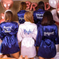 Bridesmaids Proposal Custom Satin Robes for Bachelorette - arrow+heart