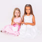 SAMPLE SALE! Flower Girls Short Satin Tulle Dress with Pearls
